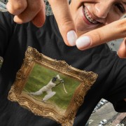 Cover Drive Oil Painting T-Shirt