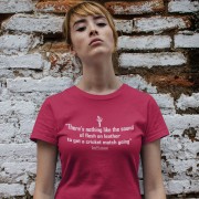 Geoff Lawson "The Sound Of Flesh On Leather" Quote T-Shirt
