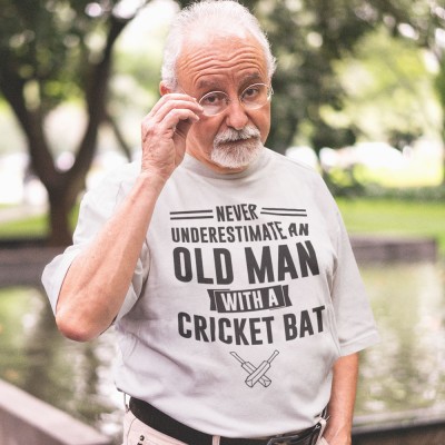 Never Underestimate An Old Man With A Cricket Bat