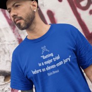 Richie Benaud "Batting Is A Major Trial" Quote T-Shirt