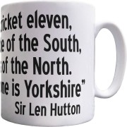 Sir Len Hutton "The Backbone Is Yorkshire" Quote Ceramic Mug