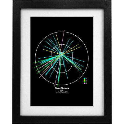 Ben Stokes 2019 World Cup Final Wagon Wheel Art Print