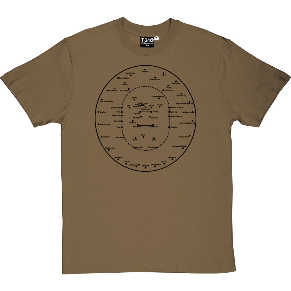 Cricket Fielding Positions T-Shirt 